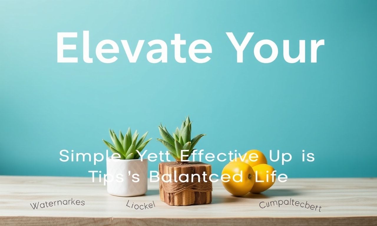 Elevate Your Lifestyle: Simple Yet Effective Tips for a Balanced Life