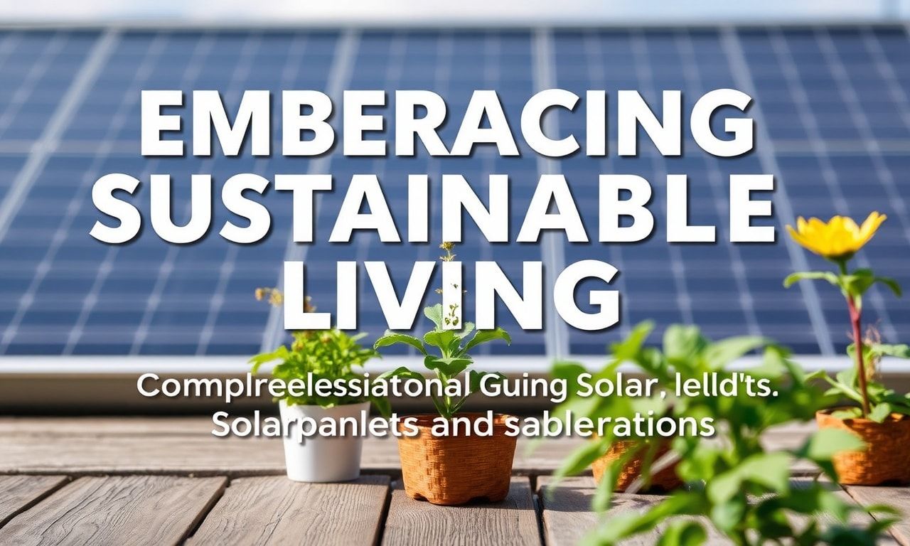 Embracing Sustainable Living: A Comprehensive Guide to Solar Panels and Beyond