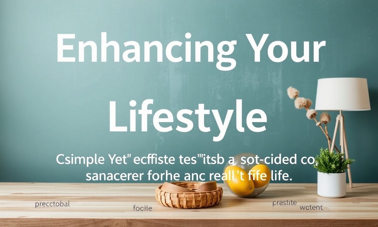 Enhancing Your Lifestyle: Simple Yet Effective Tips for a Smarter Home and Fuller Life