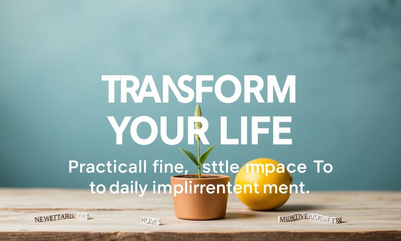 Transform Your Life: Practical Lifestyle Tips for Daily Improvement