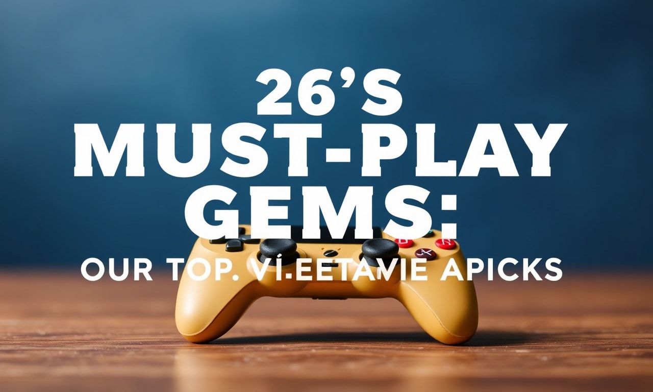 2026's Must-Play Gems: Our Top Video Game Picks