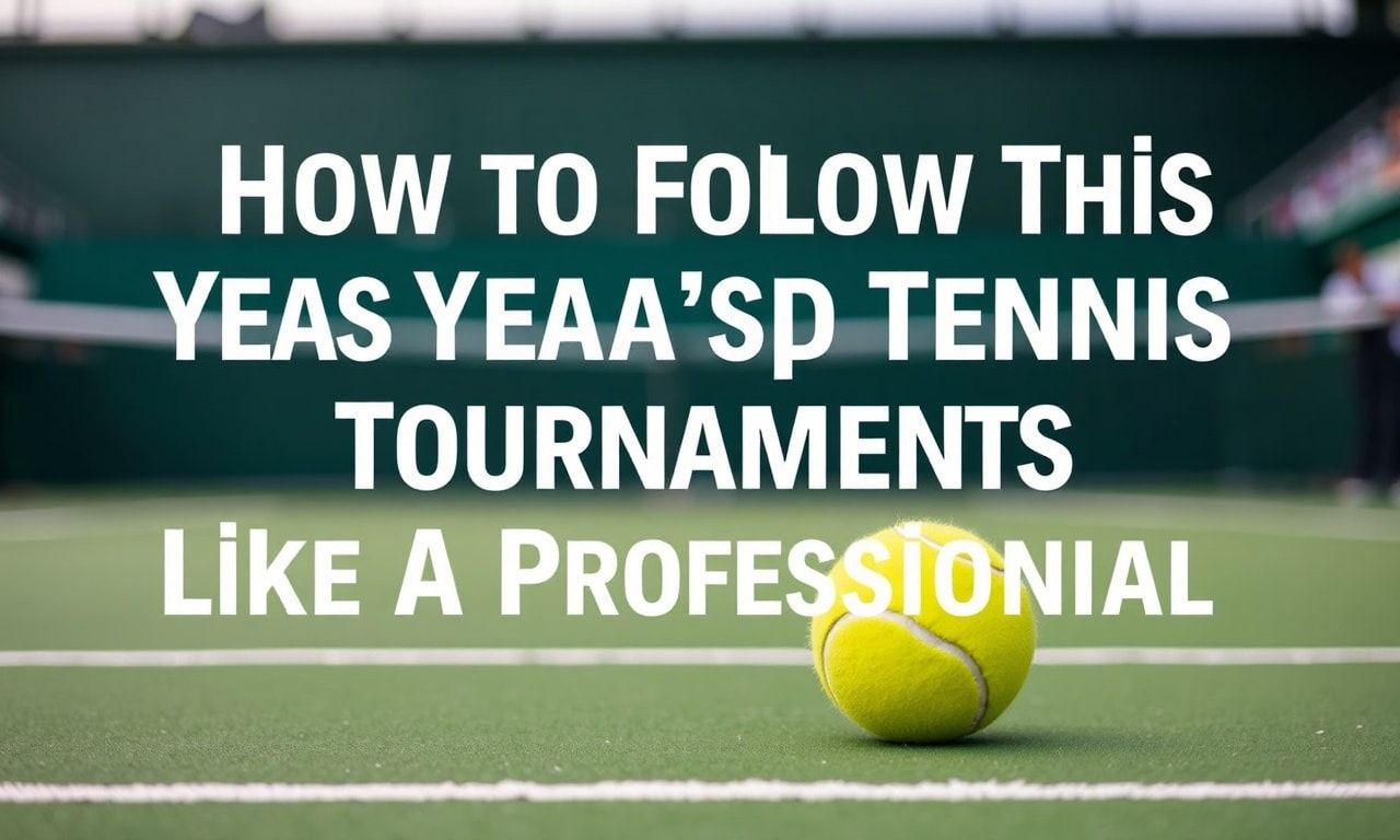 How to Follow This Year's Top Tennis Tournaments Like a Pro