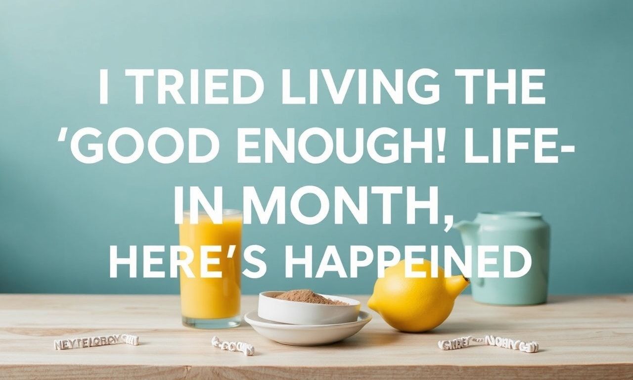 I Tried the 'Good Enough' Life for a Month—Here's What Happened