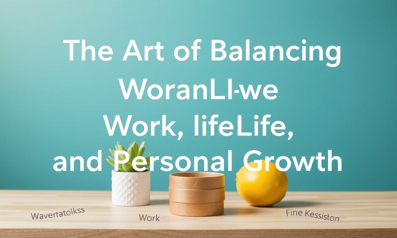 The Art of Balancing Work, Life, and Personal Growth