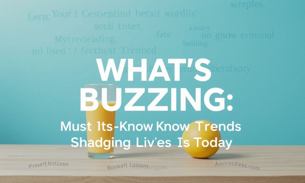 What's Buzzing: The Must-Know Trends Shaping Lives Today